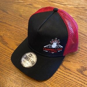 New Era Campbell Cove Lanes Snap Back Cap Hat Red & Black